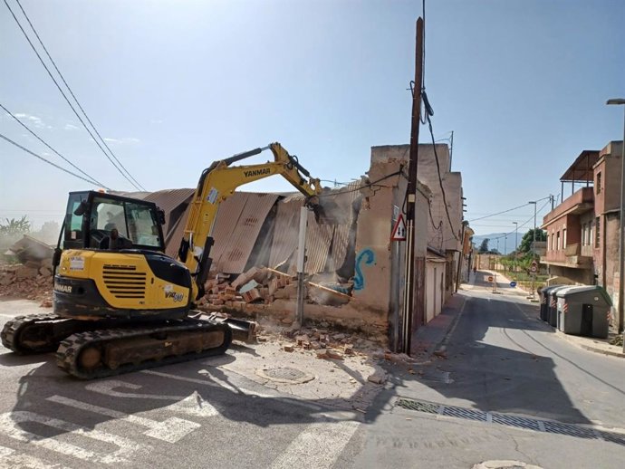 Imagen de las obras del vial de la Costera Norte