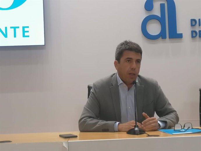 Carlos Mazón , en rueda de prensa