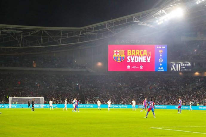 Partido del Bara en Sídney (Australia) ante los 'A-League All Stars', con victoria por 2-3 para los blaugranas