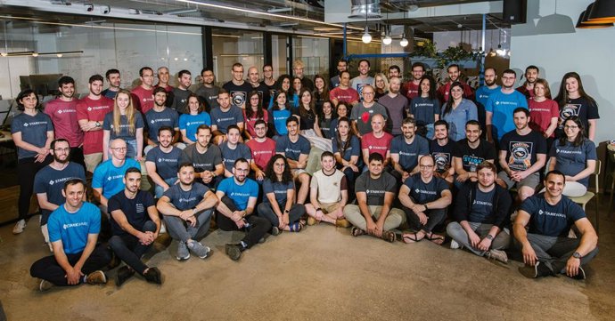 The staff of StarkWare. Newly valued at $8B, the company scales blockchain to achieve the bandwidth needed for wider use. (Credit: Natalie Schor)