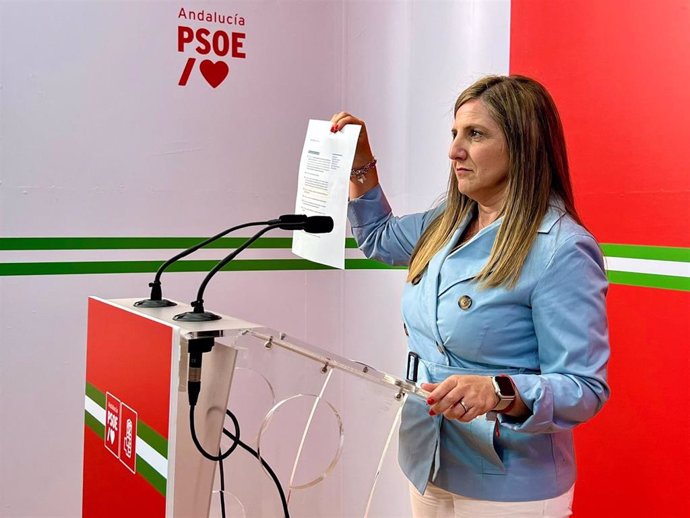 Irene García en rueda de prensa.