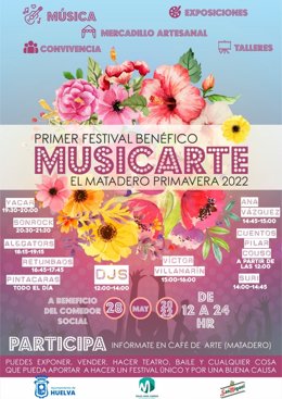 Cartel del festival 'Musicarte' que se celebrarán en El Matadero (Huelva).
