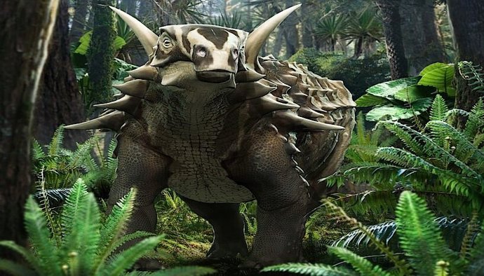 Archivo - Reconstrucción de la vida del dinosaurio Struthiosaurus austriacus del Cretácico Superior de Austria