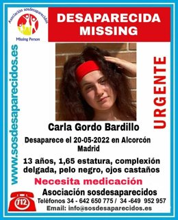 Desaparece una chica de 13 años en Alcorcón