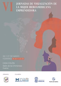 Cartel de las VI Jornadas de Visualización de la Mujer Iberoamericana Emprendedora.