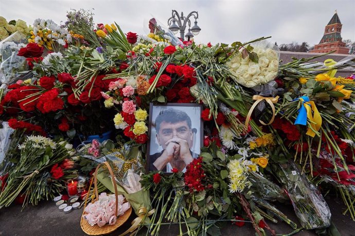 Memorial en recuerdo al opositor asesinado Boris Nemtsov en Moscú, Rusia