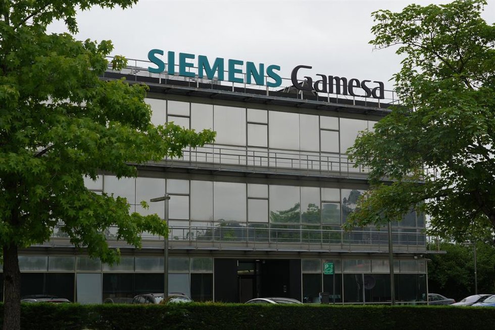 Fachada del edificio de Siemens Gamesa el mismo día en que UGT y CCOO han mostrado su preocupación por la Oferta Pública de Adquisición (OPA) que ha lanzado Siemens Energy sobre Siemens Gamesa, en el Parque Tecnológico de Zamudio, a 23 de mayo de 2022,