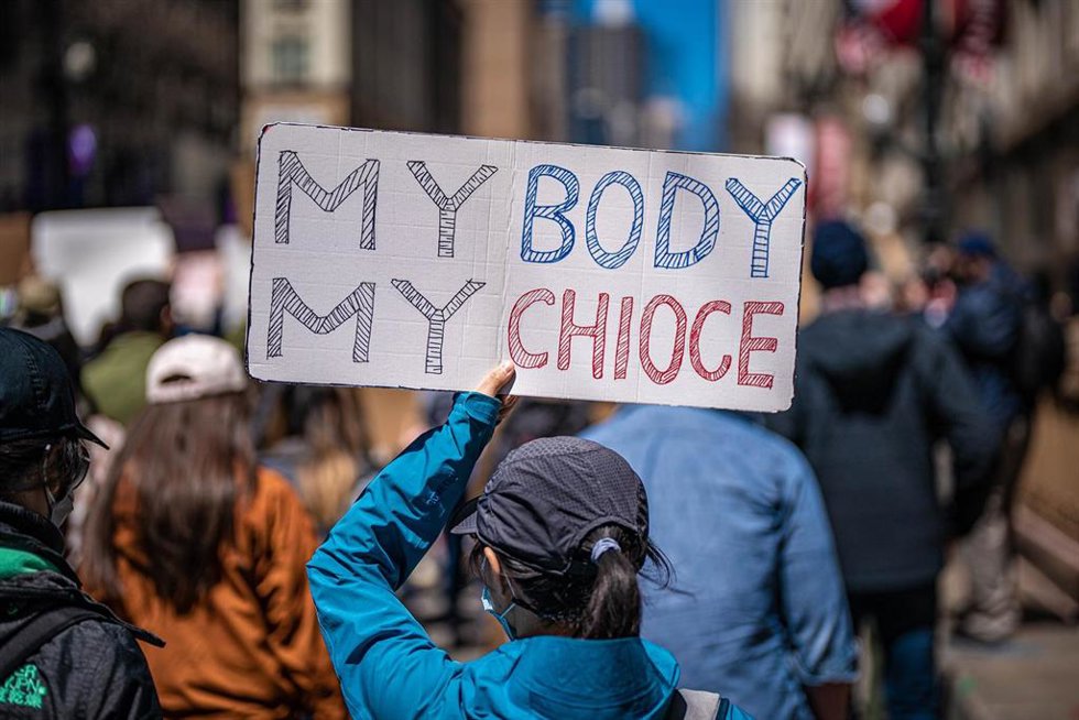 Una manifestación en Chicago sobre el aborto en Estados Unidos