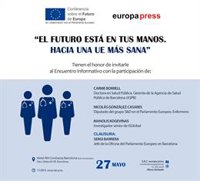 Un debate sobre la salud en la UE cerrará el viernes en Barcelona el ciclo de Europa Press y el PE en torno a la CoFoE