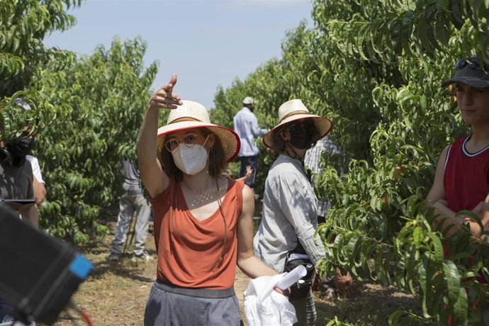 Archivo - Carla Simón en el rodaje de Alcarrs