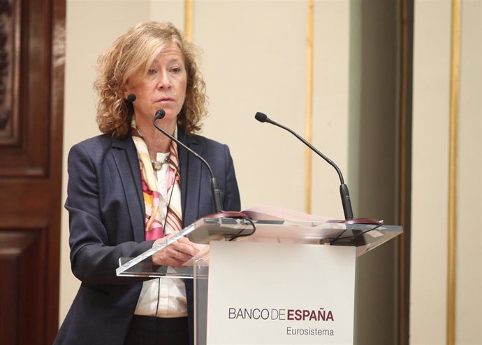 Archivo - La subgobernadora del Banco de España, Margarita Delgado, durante su intervención en la mesa redonda 'Banking Union: Five Years in the making', celebrada en la sede del Banco de España, en Madrid (España), a 23 de octubre de 2019.