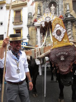 Archivo - El Simpecado de la Hermandad del Rocío de Córdoba ante la Iglesia de San Pablo, en una imagen de archivo.