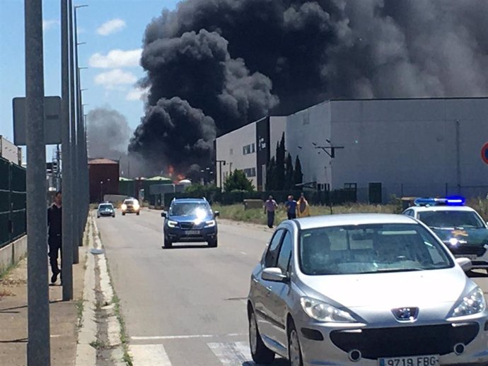 Lugar de la explosión de una planta de biodiesel en Calahorra (La Rioja)