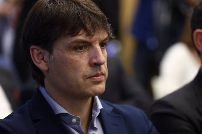 Fernando Morientes is seen during the the presentation of Academy Vicente del Bosque at Santander Work Center on May 26, 2022, in Madrid Spain.