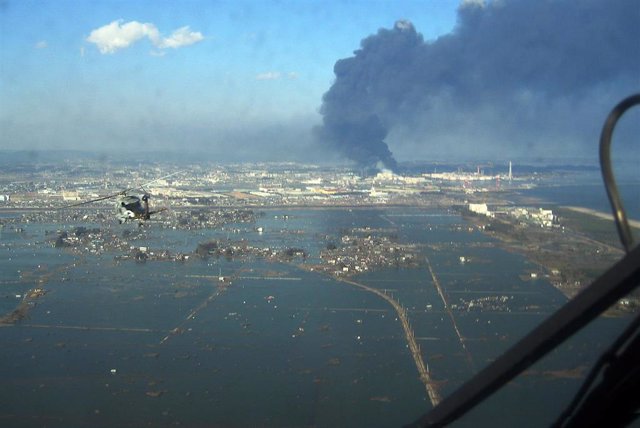 Vista de Sendai (Japón), inundada tras el terremoto y el posterior tsunami de 2011