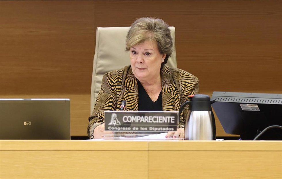 La presidenta del Tribunal de Cuentas, Enriqueta Chicano, interviene en la Comisión Mixta para las Relaciones con el Tribunal de Cuentas, en el Congreso