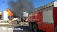 Navarra colabora en los trabajos de extinción del incendio declarado en Calahorra
