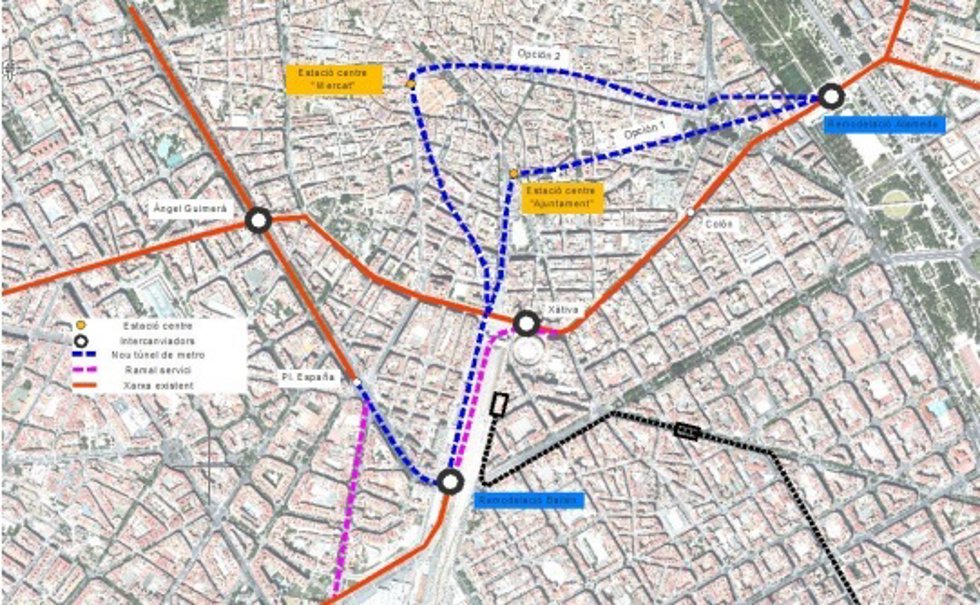 Alternativas para la construcción del túnel central del Metro de Valncia