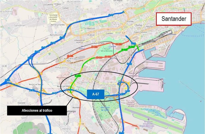 Cortes de tráfico por las obras de acceso al Puerto de Raos