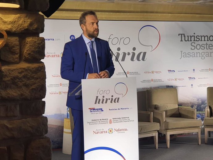 El secretario de Estado de Turismo, Fernando Valdés, durante el evento