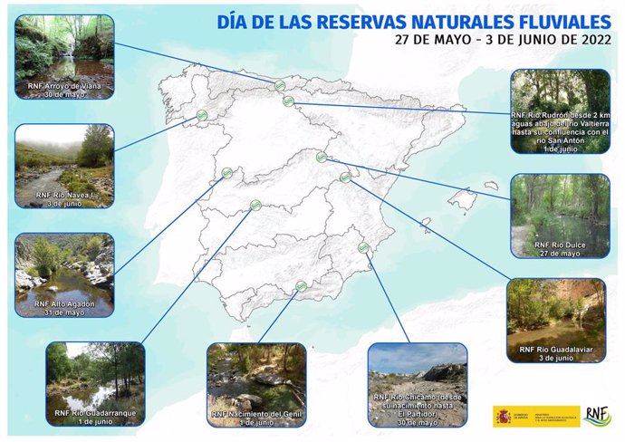 El Miteco celebra jornadas en nueve reservas fluviales naturales de toda España.