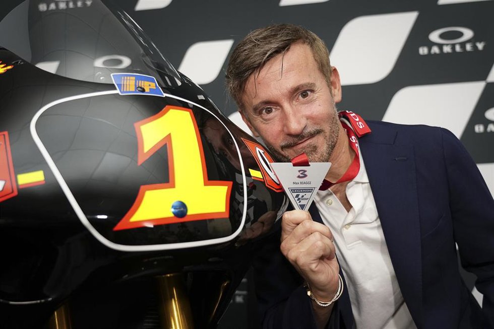 El expiloto italiano Max Biaggi, cuatro veces campeón del mundo, ya es 'MotoGP Legend'