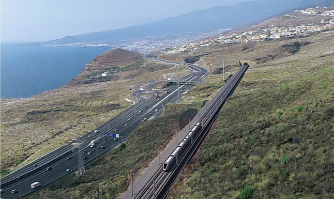 Archivo - Trazado del tren del sur de Tenerife