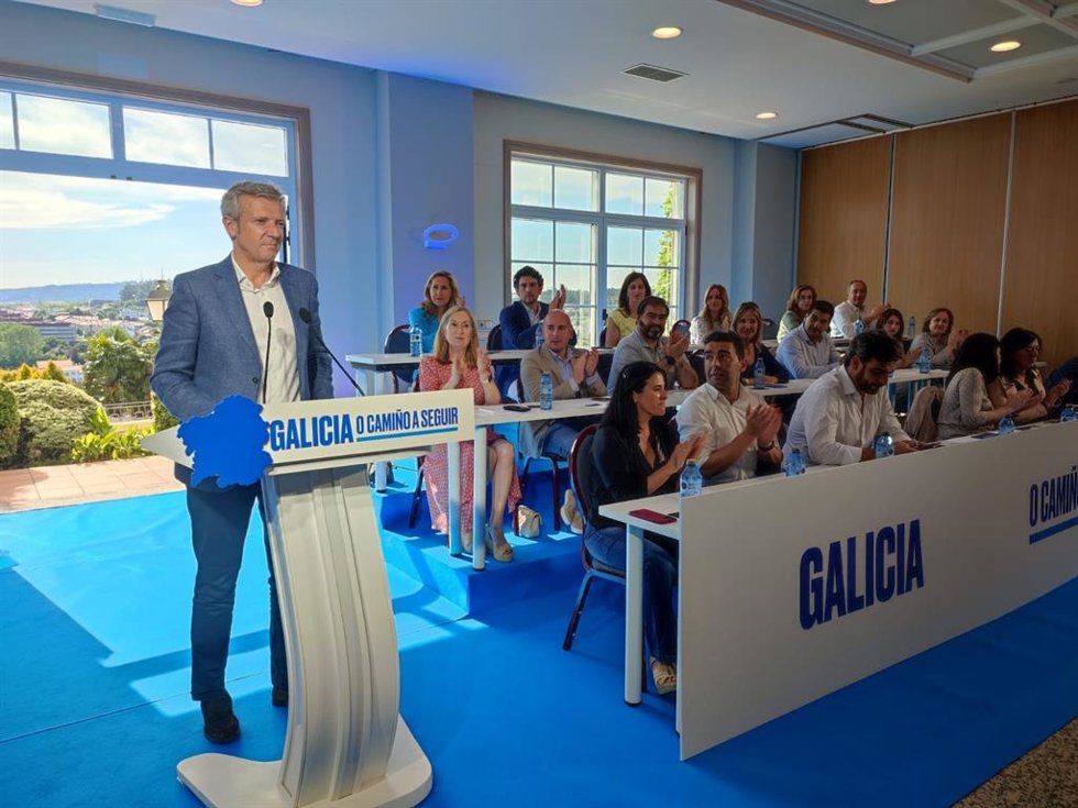 El presidente del PPdeG y titular de la Xunta, Alfonso Rueda, interviene ante el Comité Ejecutivo del PPdeG