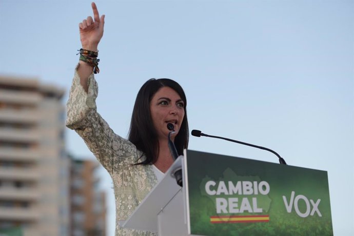 La candidata de Vox a presidir la Junta de Andalucía, Macarena Olona,