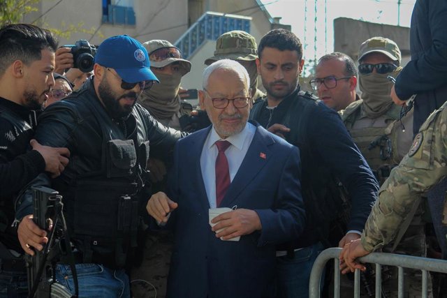 Archivo - El líder de Ennahda y expresidente del Parlamento de Túnez Rached Ghannouchi 