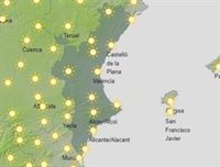 Cielos despejados y temperaturas en ascenso, con máximas de hasta 33º, este sábado en la Comunitat Valenciana