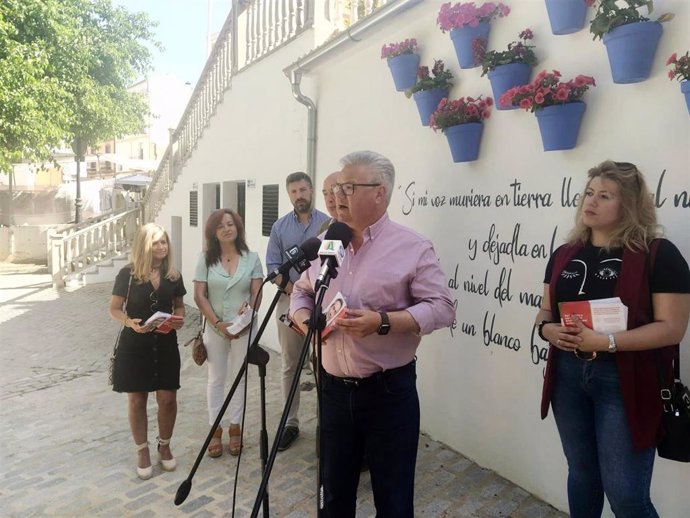 El candidato del PSOE de Córdoba al Parlamento de Andalucía, Esteban Morales, este sábado