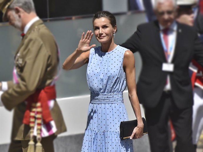 El Rey Felipe VI y la Reina Letizia durante el acto central conmemorativo del Día de las Fuerzas Armadas