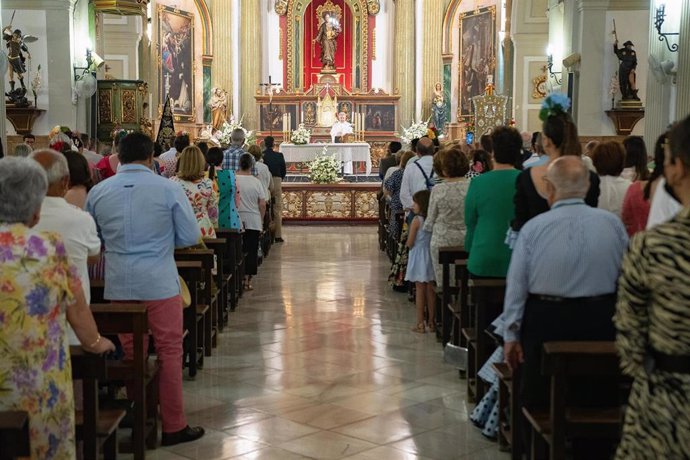 Misa de romeros en la Hermandad del Rocío de Almería