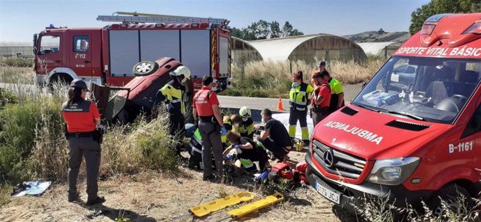 Accidente de tráfico en Caparroso.
