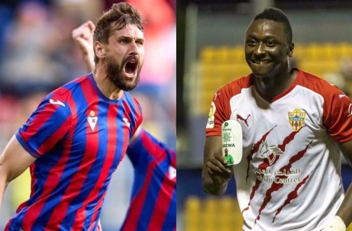 Fernando Llorente y Umar Sadiq, jugadores de Eibar y Almería