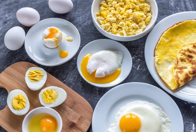Distintas formas de cocinar los huevos.