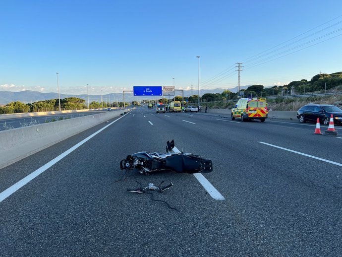 Accidente con una moto