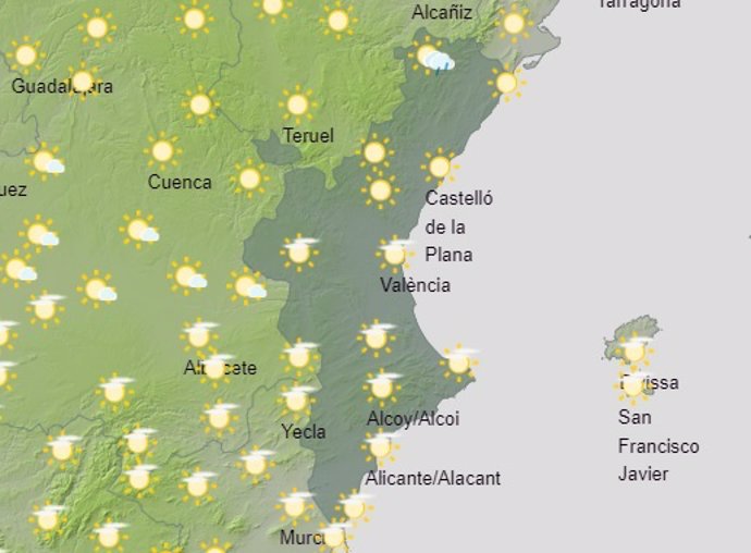 Predicción del tiempo para este domingo 29 de mayo