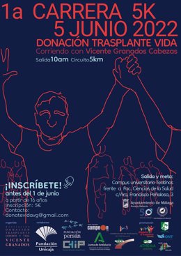 El Ayuntamiento De Málaga Informa: El Domingo 5 De Junio Se Celebra La Carrera Por La Donación, El Trasplante Y La Vida Memorial Vicente Granados