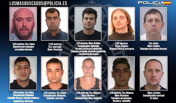 La Policía lanza una campaña con los diez fugitivos más buscados