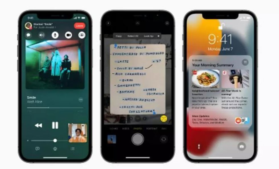 Archivo - Imagen de dispositivos iPhone con nuevas características de FaceTime, texto en vivo y notificaciones rediseñadas en iOS 15