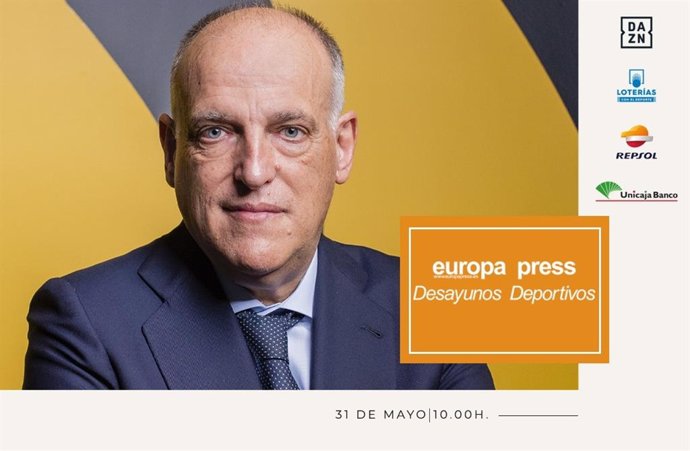 El presidente de LaLiga, Javier Tebas, volverá a ser el protagonista de los Desayunos Deportivos de Europa Press.