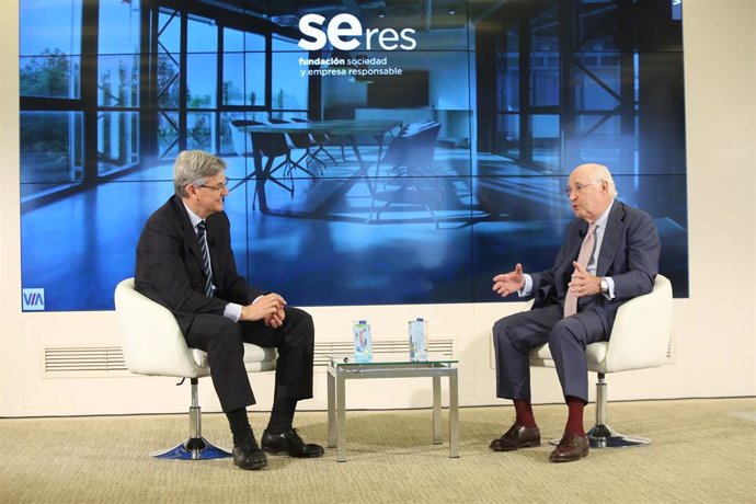 Fundación SERES celebra una nueva edición de 'LíderesResponsables' con Fernando Ruiz, presidente de la Fundación SERES y Rafael Miranda, presidente de Acerinox