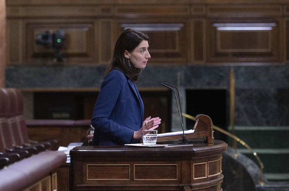 Archivo - La ministra de Justicia, Pilar Llop, interviene en una sesión plenaria, en el Congreso de los Diputados, a 27 de abril de 2022, en Madrid (España).