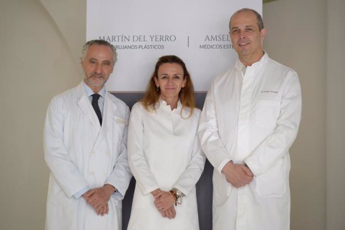 Dr. Martín del Yerro, Dra. Vidales y Dr. Amselem.