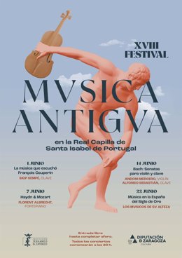 Cartel del XVIII Festival del Música Antigua.