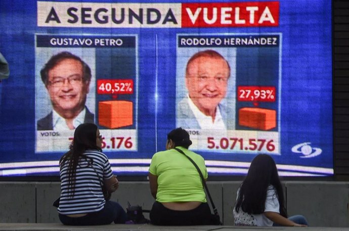 Los candidatos presidenciales de Colombia Gustavo Petro y Rodolfo Hernández