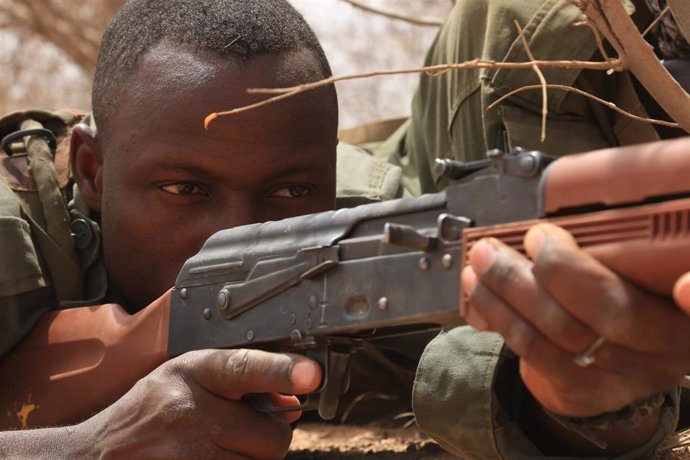 Imagen de archivo de un militar de Burkina Faso