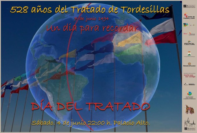 Cartel anunciador de la celebración el sábado del 'Dia del Tratado'.